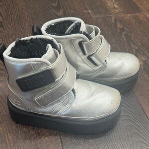 Kids UGG Silver Platform Boots